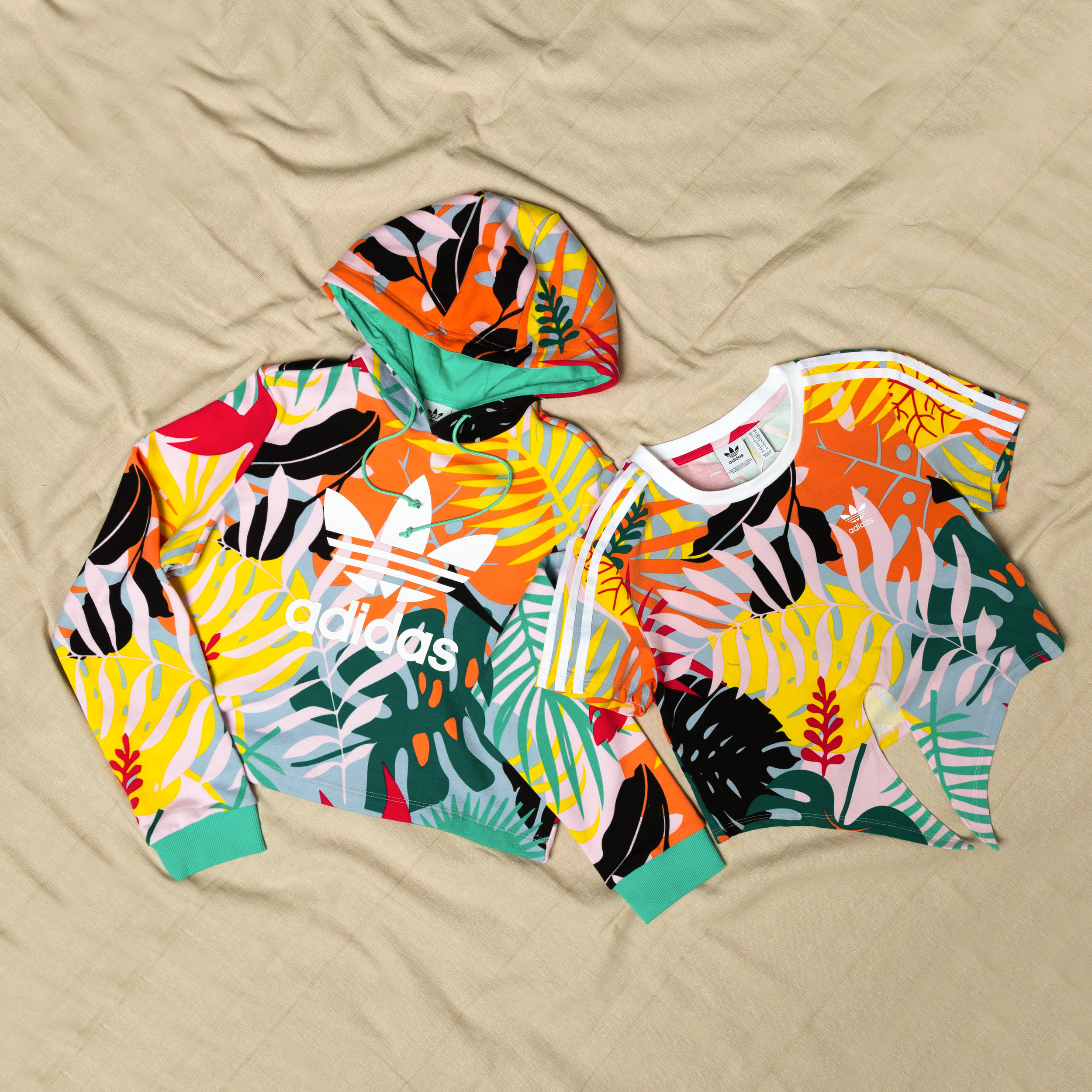 tropicalage cropped hoodie