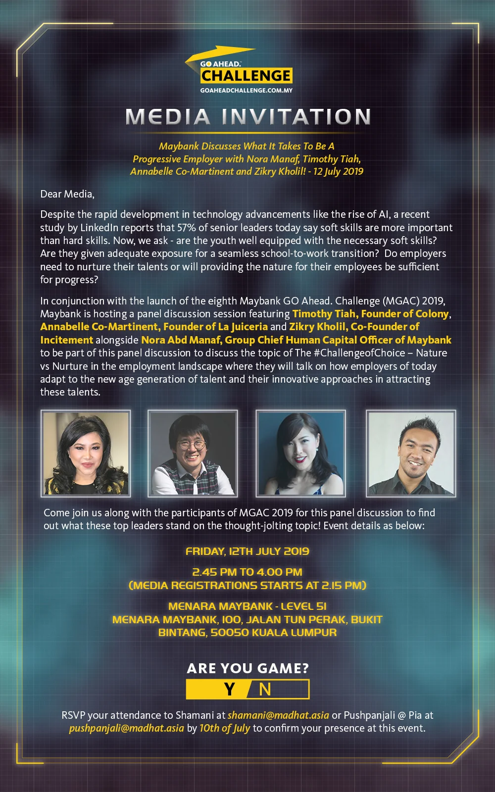 Maybank Discusses What It Takes To Be A Progressive Employer with Nora Manaf, Timothy Tia, Annabelle Co-Martinent and Zikry Kholil!