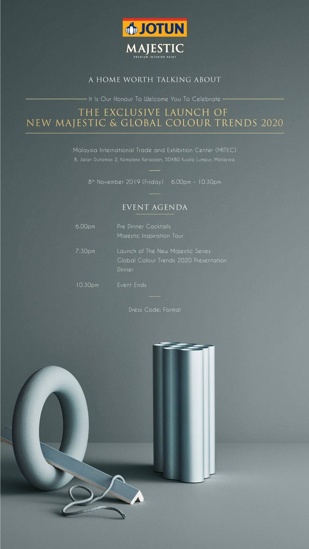 Join us as we launch Jotun’s latest Majestic Series and the unveil of Global Colour Trends 2020 - Friday, 8 November 2019 @ MITEC