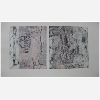 „Frauen“, Jahr, Radierung/Aqatinta, Chine Collet, 40cm x2 x37 cm