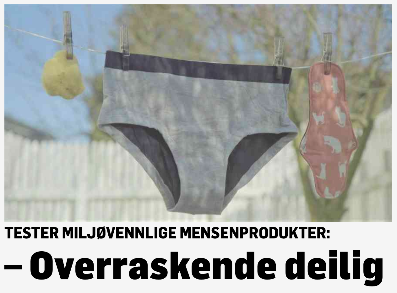 Tester miljøvennlige mensenprodukter 