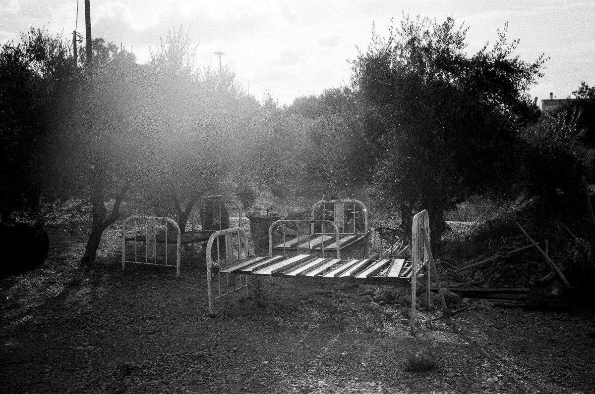 old beds, used for preparing clay, Margarites, Rethymno