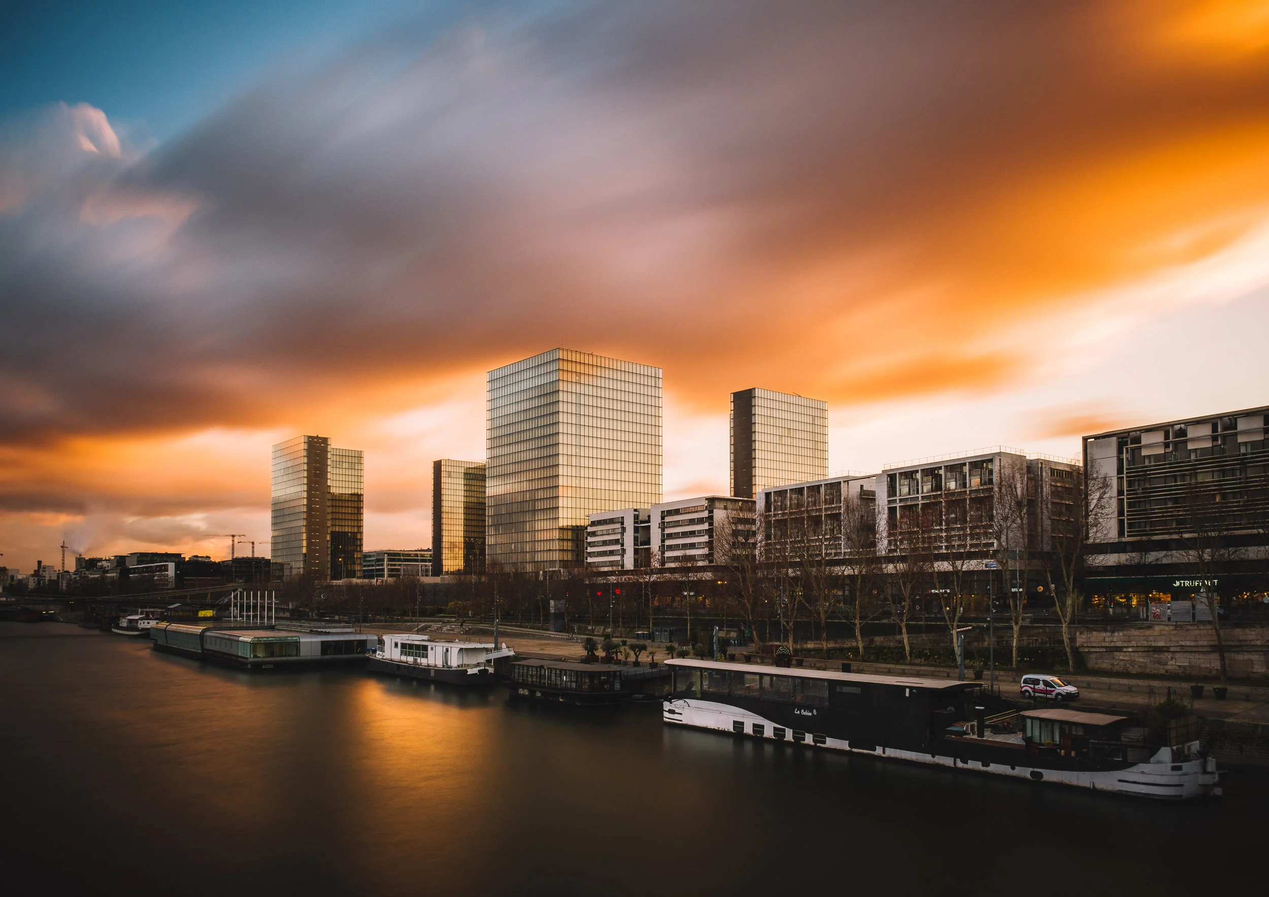 BNF - Winter Sunset - Paris