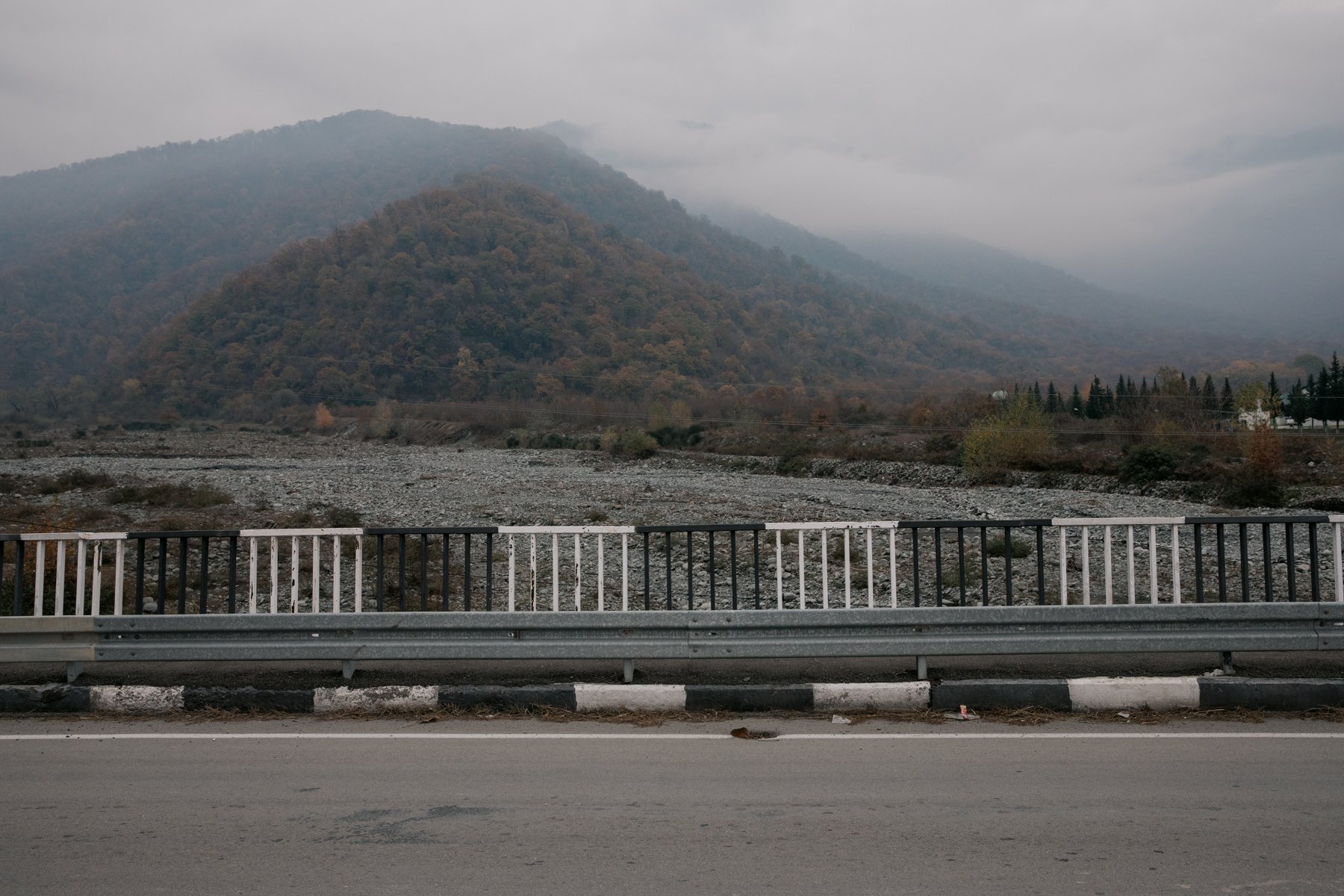  A bridge across the Lagodekhiskhevi River near the border crossing with Azerbaijan. 