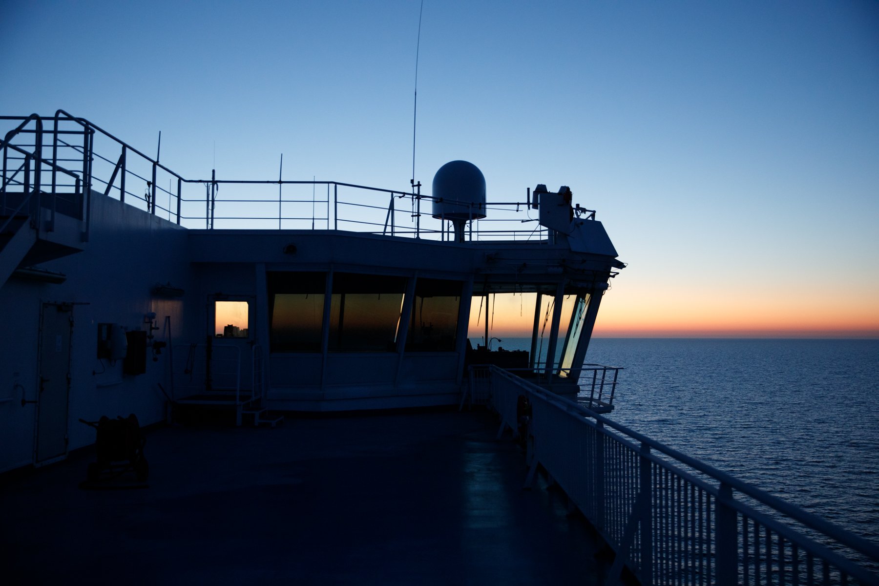   Finnlady  entering the Gulf of Finland at dawn. 