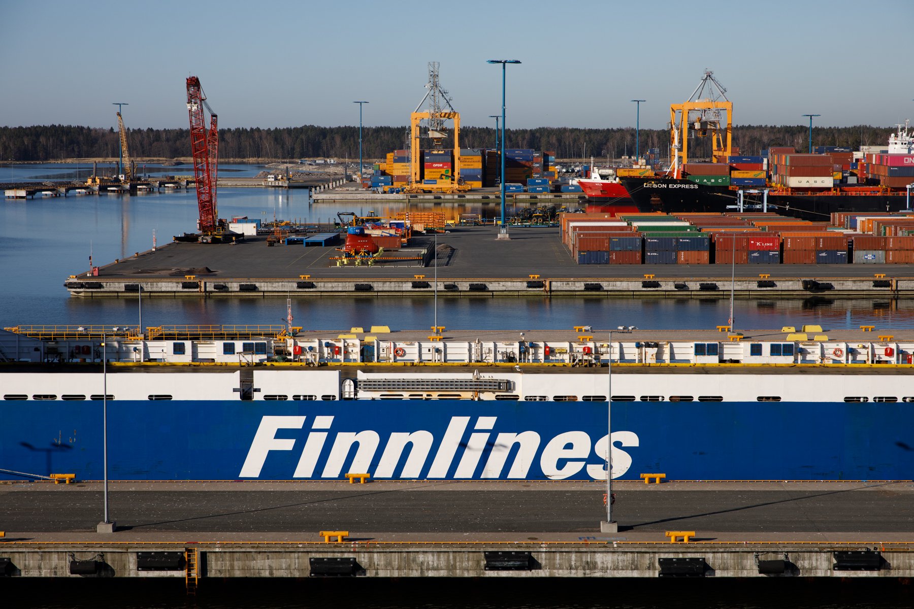  Helsinki's Vuosaari Harbour is an important terminal for both ro-ro and container freight. 