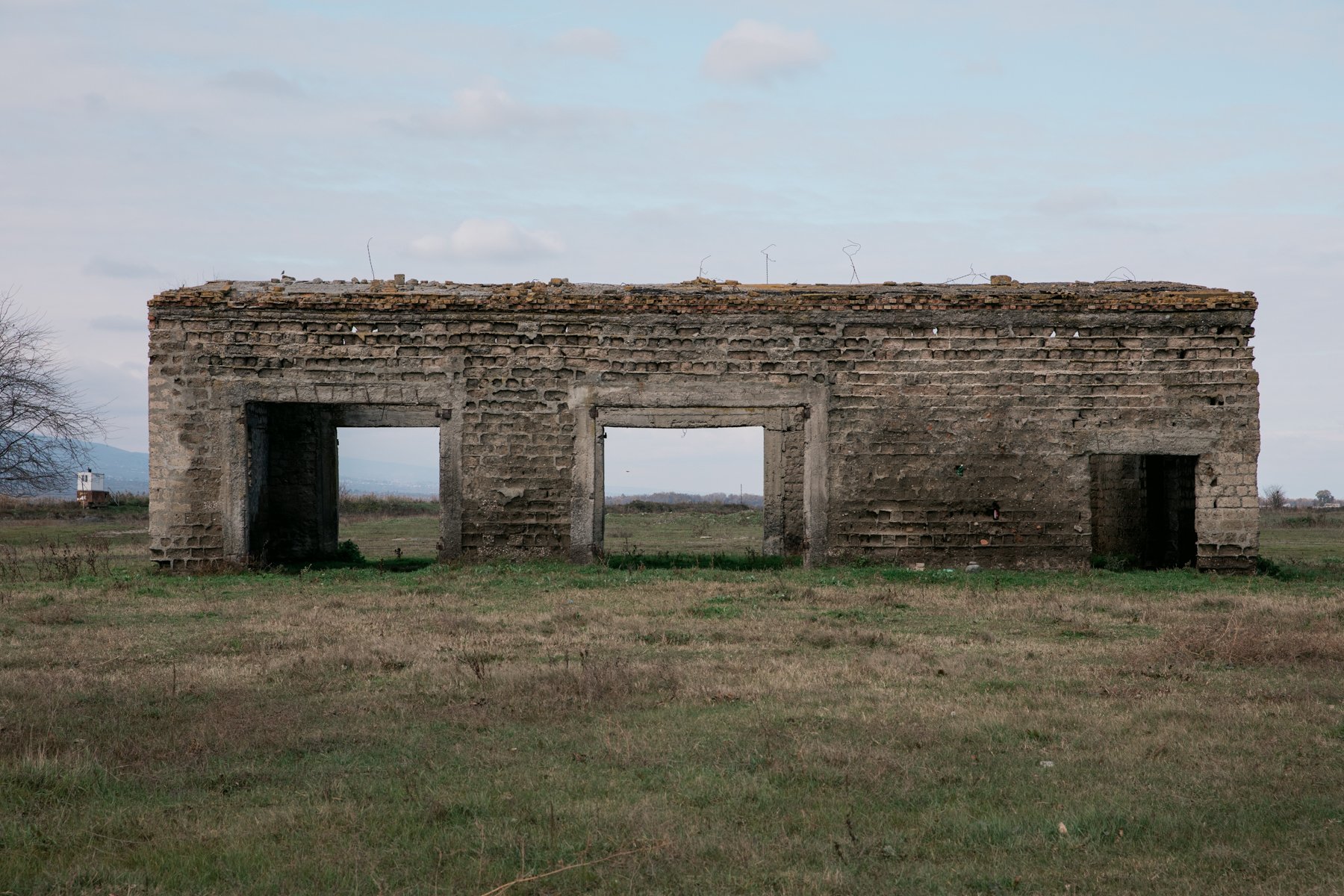  A building at the disused airfield in Tsnori. 
