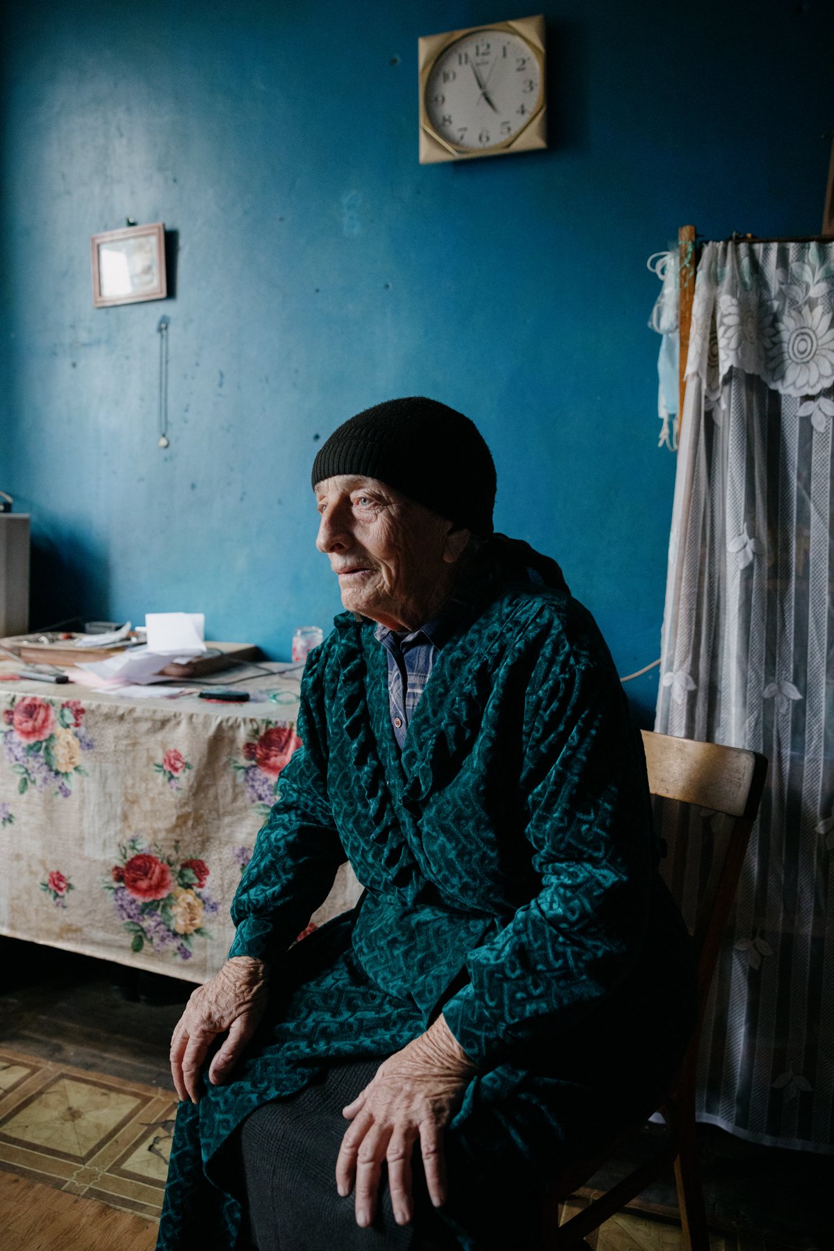  Zaira Jigania, an IDP from Abkhazia, lives alone in a room in the same building as Zugdidi council's cleaning department. She has spent years fighting to get her own apartment but hasn't succeeded yet. 
