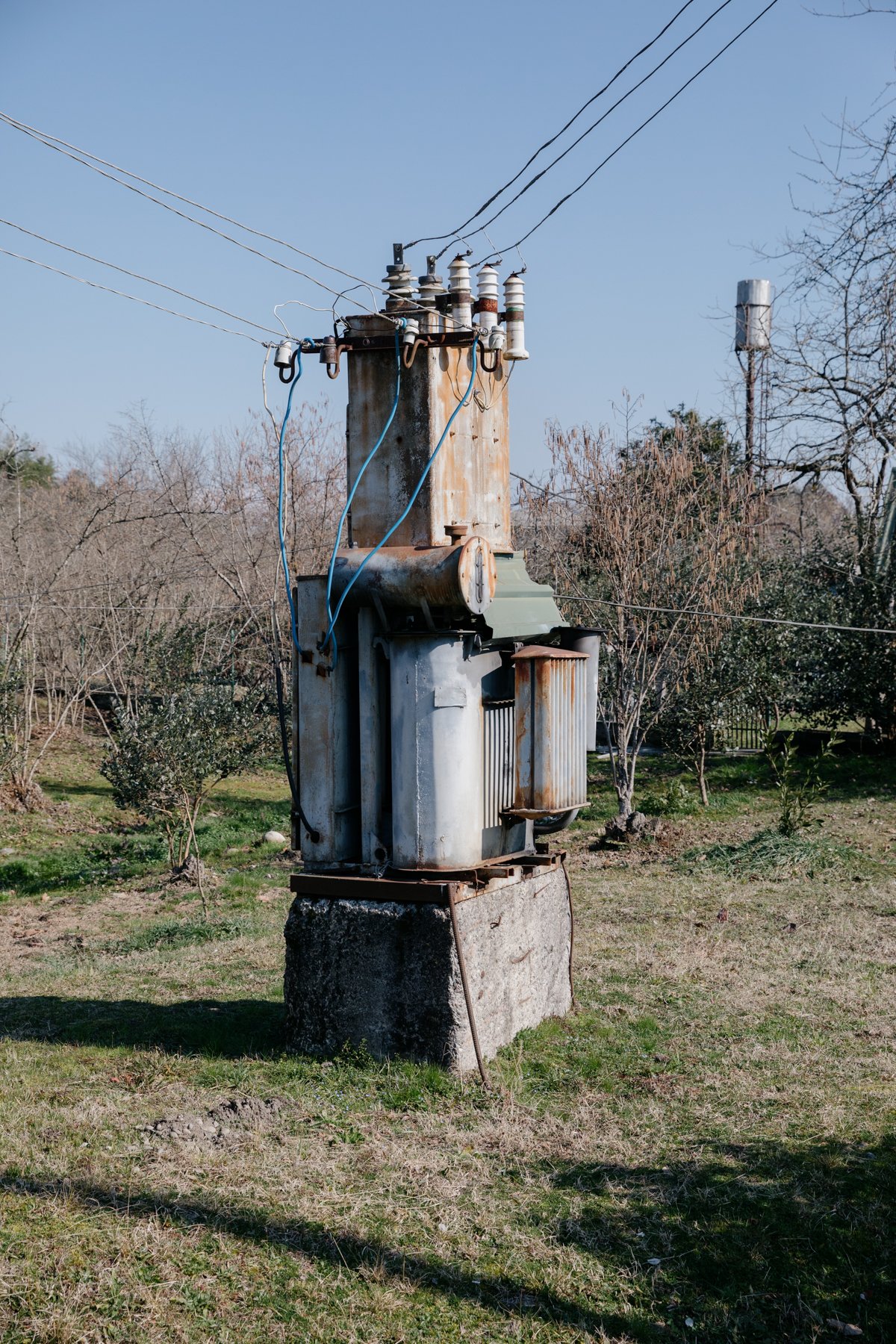  A power transformer in the border village of Khurcha. The village gets it electricity from Abkhazia which leaves it vulnerable to the whims of the de-facto authorities. 
