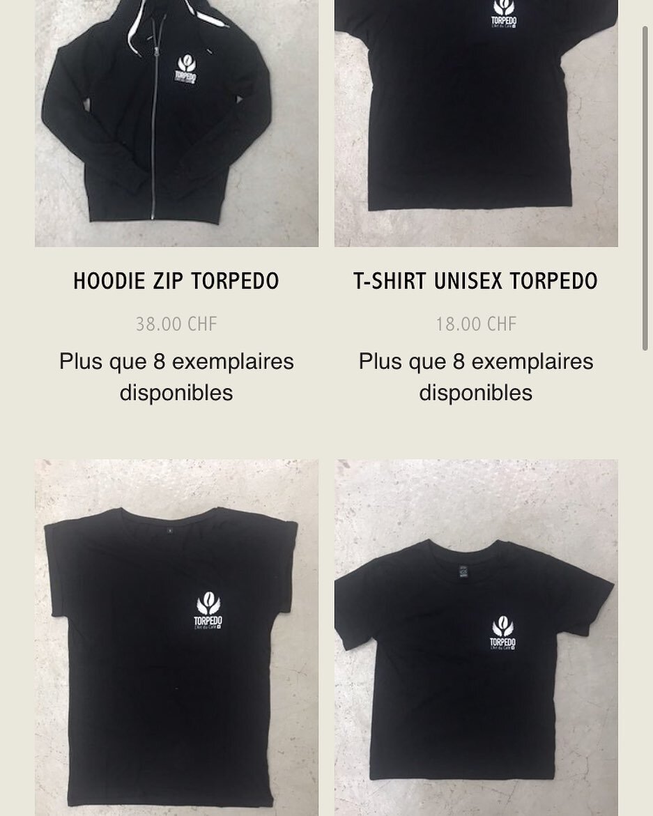 Vous pouvez maintenant vous procurer nos t-shirts et hoody Torpedo, s&eacute;rigraphi&eacute;s &agrave; c&ocirc;t&eacute; de la torr&eacute;faction &agrave; La Verrerie! @sami_and_co_ch // You can now offer yourself Torpedo t-shirts and hoodies scree
