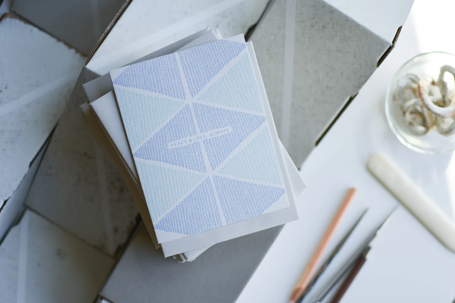 Peace & Love, Always. Letterpress Notecard