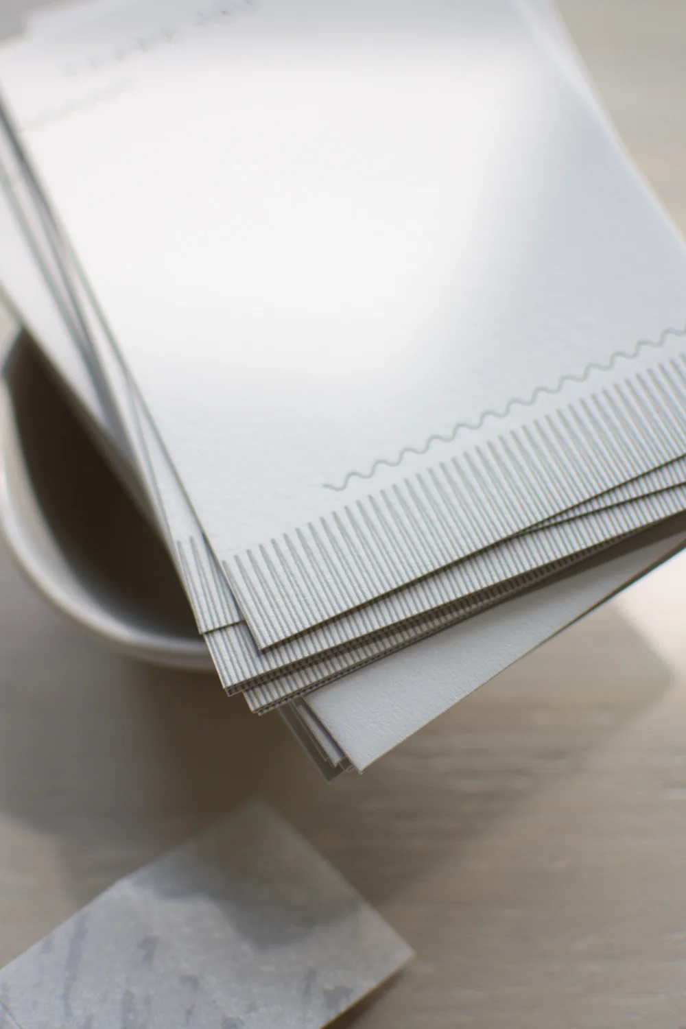 Wave Letterpress Thank You Card Set
