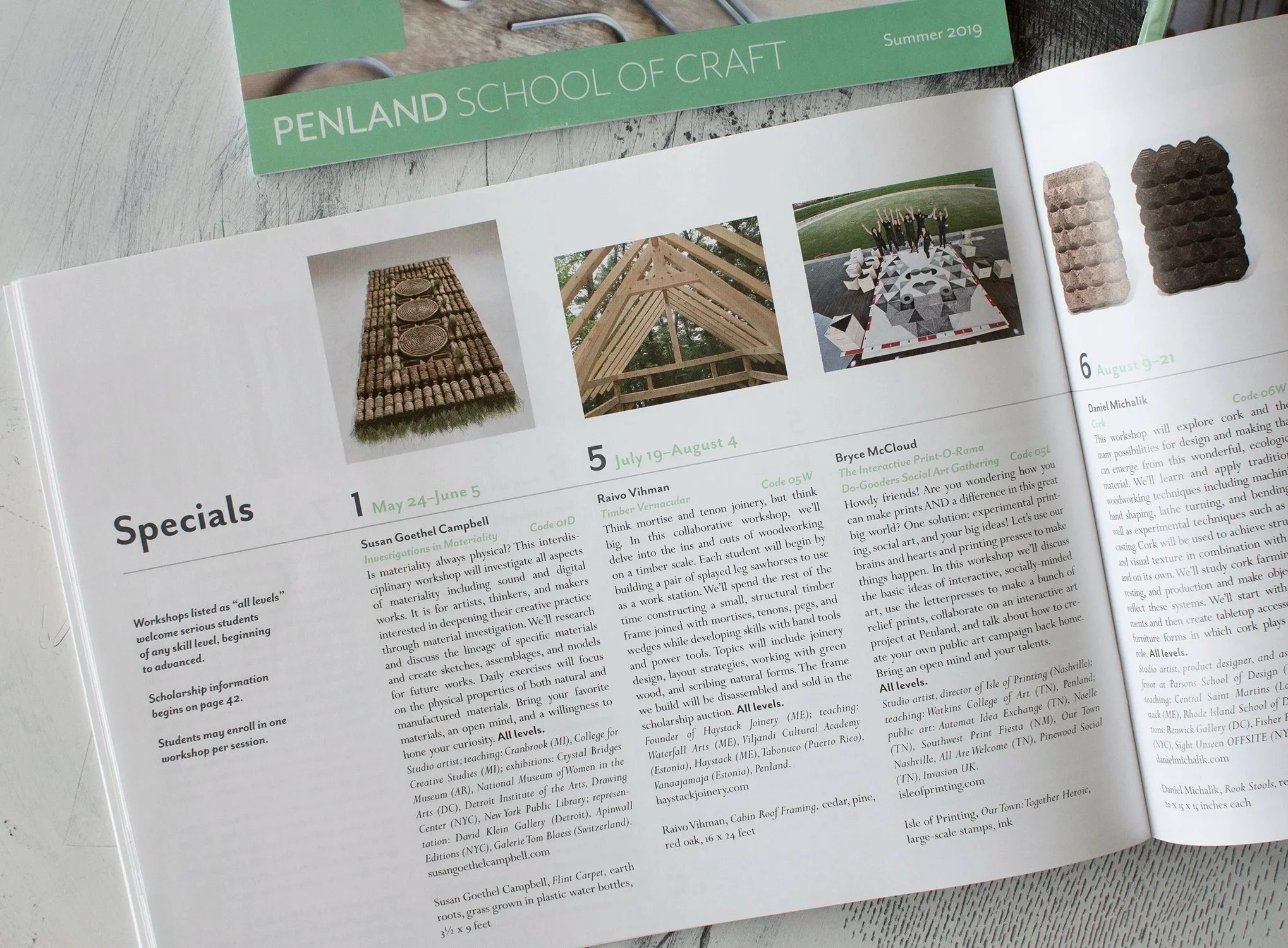 Penland catalog interior spread