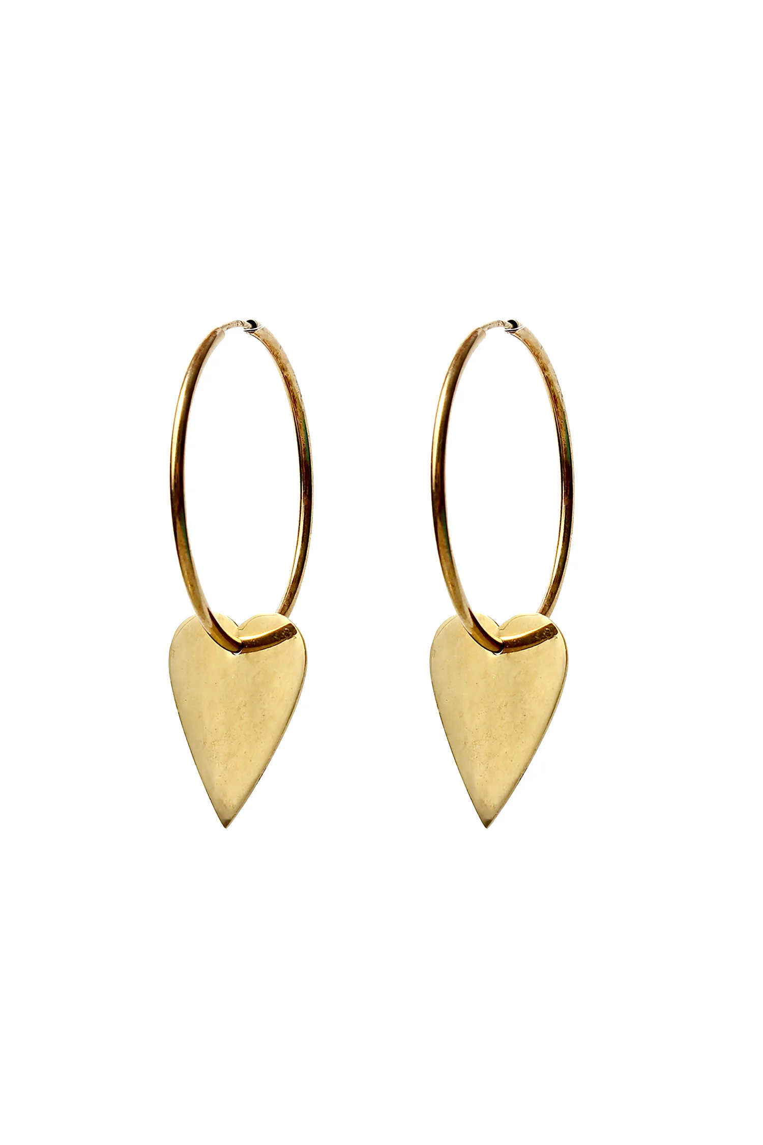 Hoops earrings Hearts Gold
