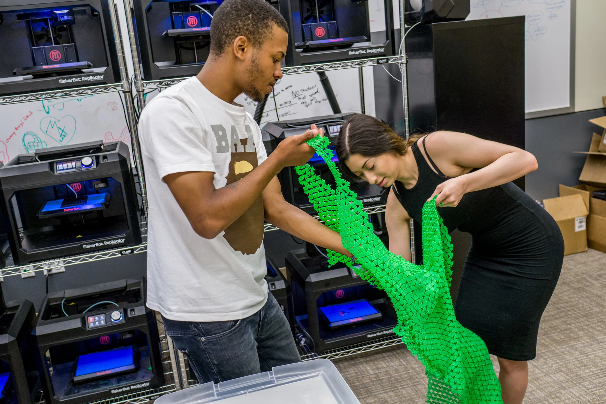 Form starts to take shape in later stages of the assembly. (Photo by Mike Peters)