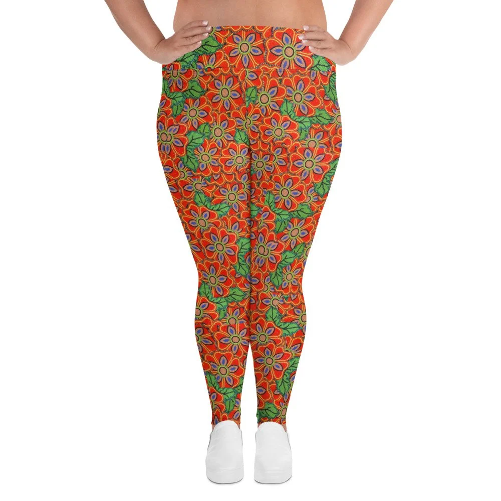 Wear The Expression All-Over Print Plus Size Leggings