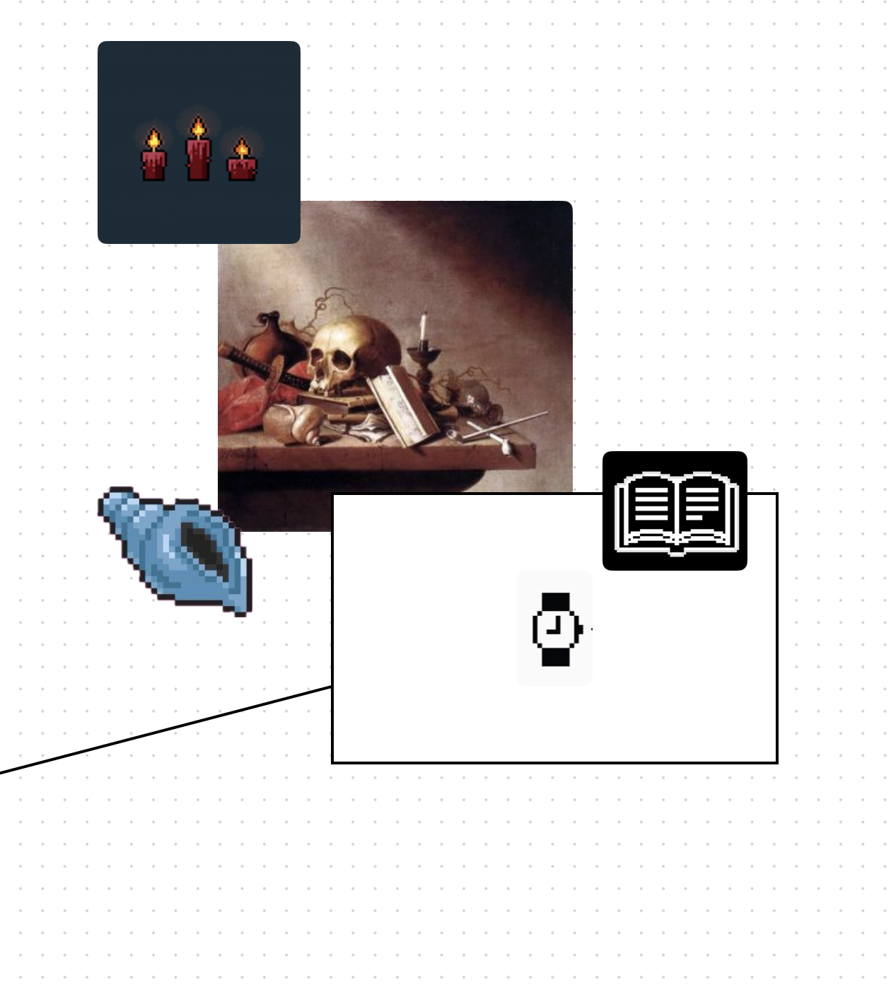 Visual research and conceptual studies for Still Loading
