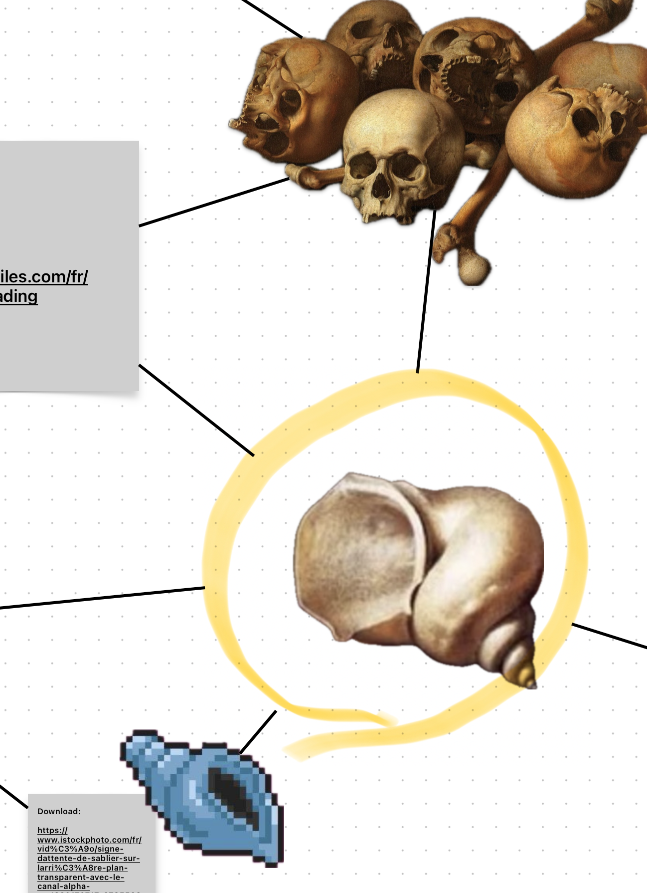 Visual research and conceptual studies for Still Loading