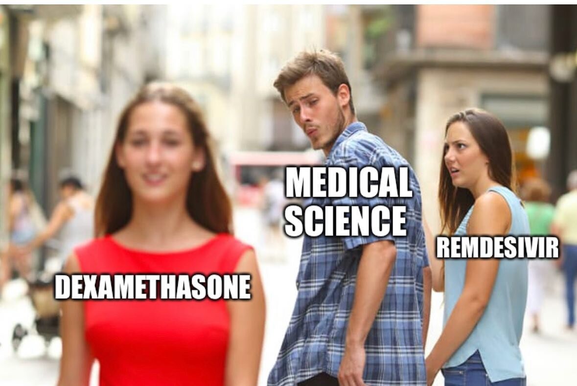 Poor Remdesivir #covid19 #coronavirus #remdesivir #dexamethasone #meme #medicalhumour #medicalhumor