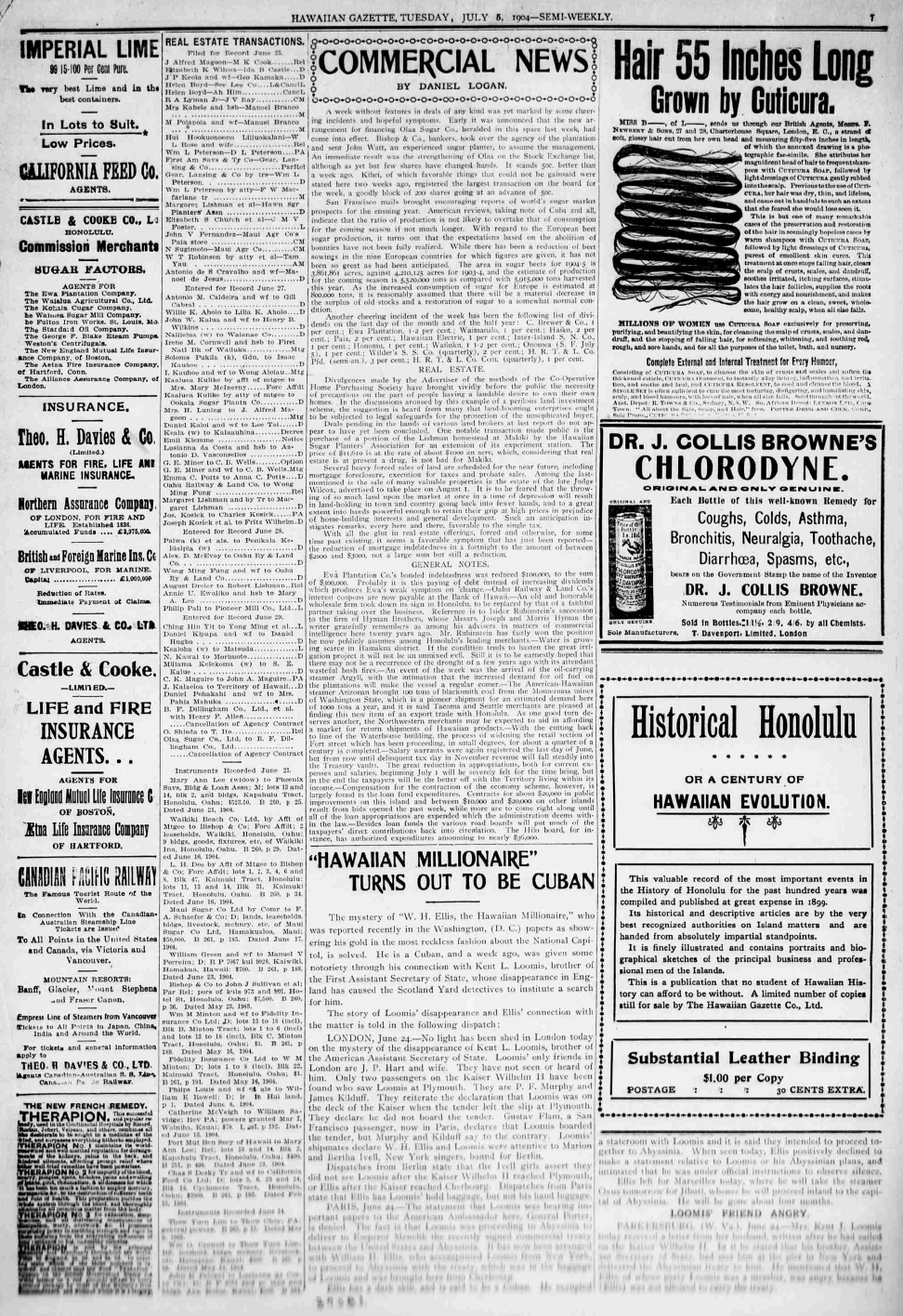 Hawaiian Gazette 5 July 1904