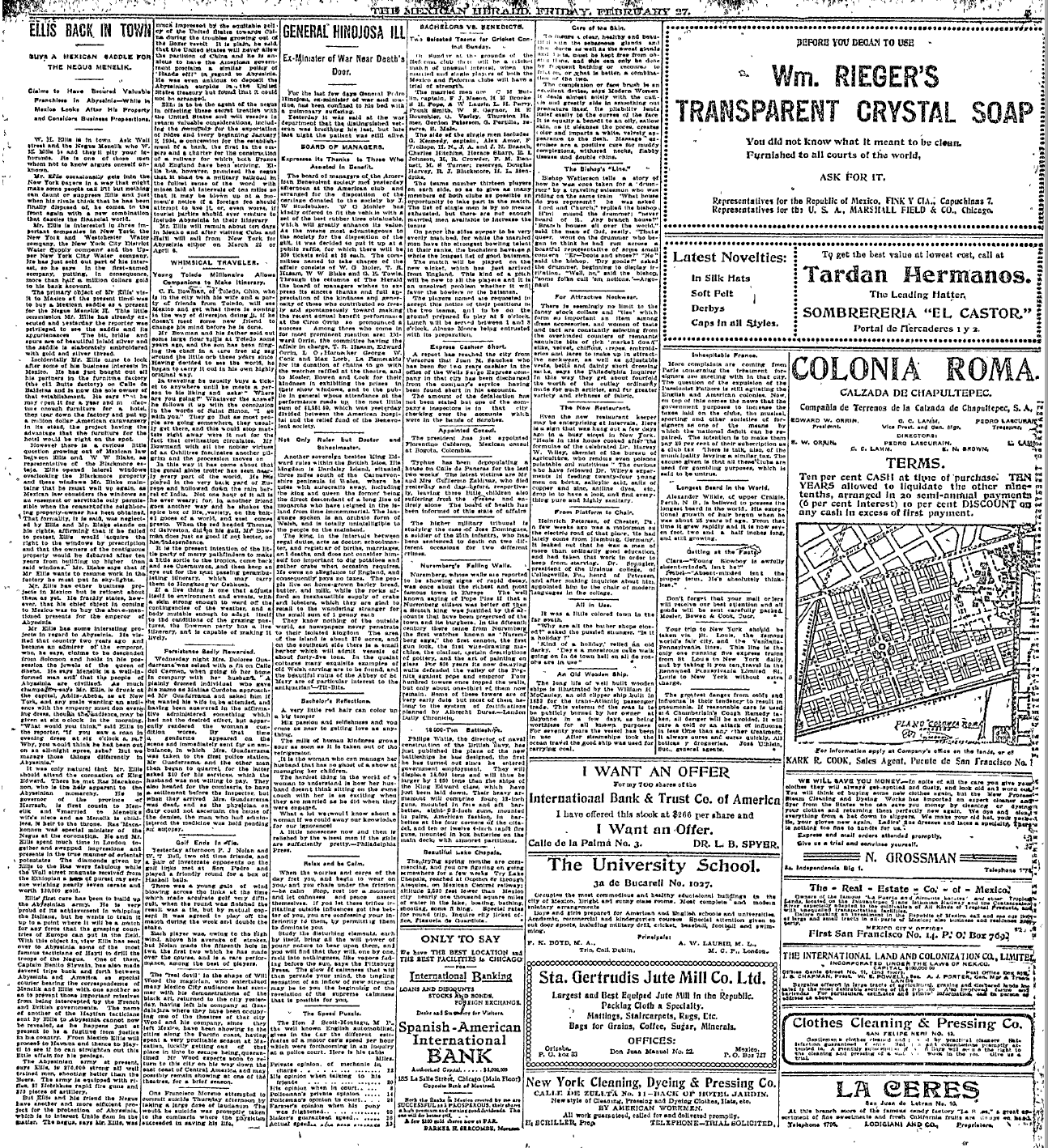 Mexican Herald 27 February 1903