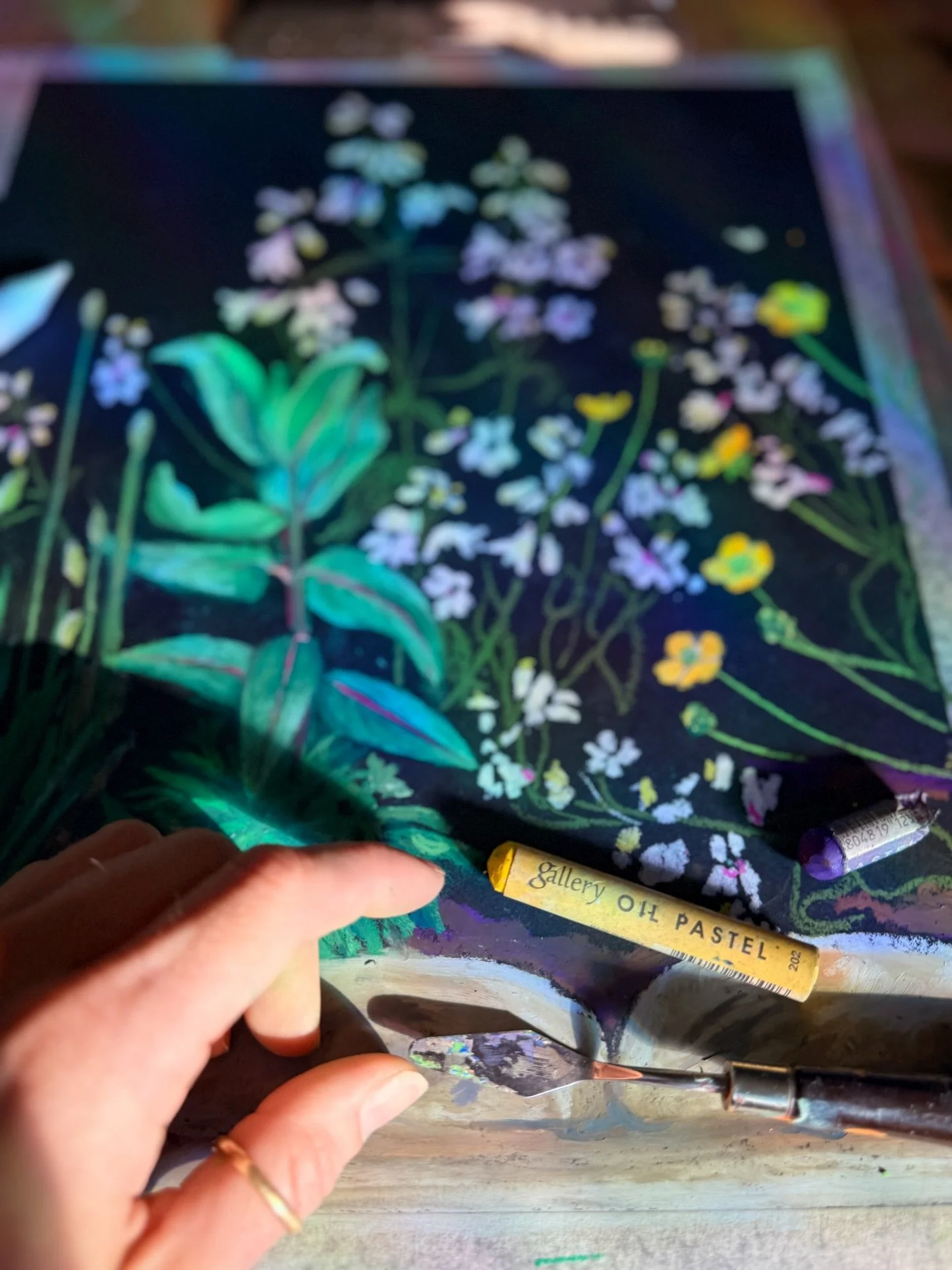 The golden hour of light and shadows in my studio. Dreamy, isn&rsquo;t it? 

To think I get to be there to see it every day&hellip; *le sigh* C&rsquo;est tr&egrave;s joli, ma vie. 

(It is actually really difficult to work for this hour because it&rs