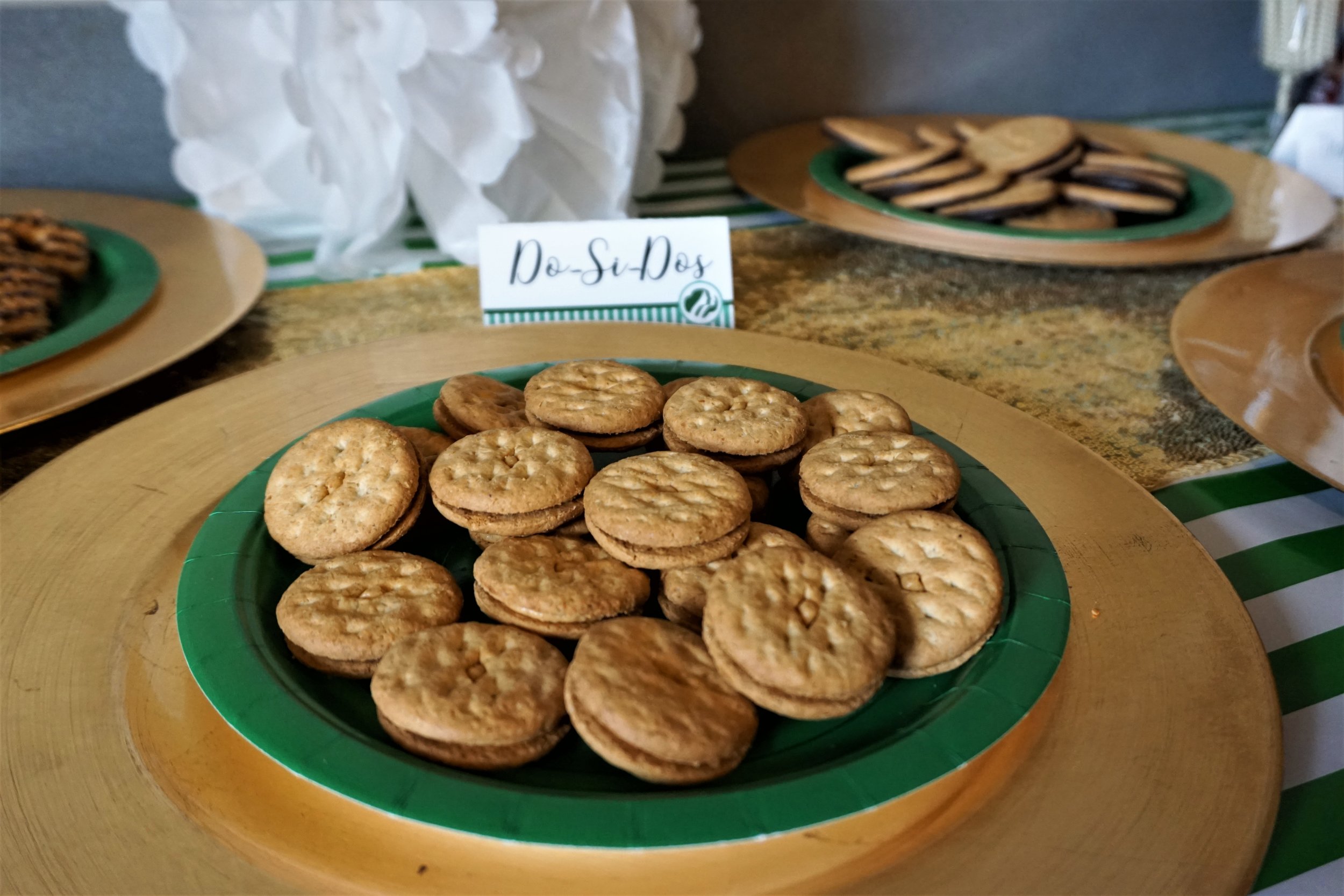Do-si-dos served as part of a Girl Scout cookie and wine pairing party!