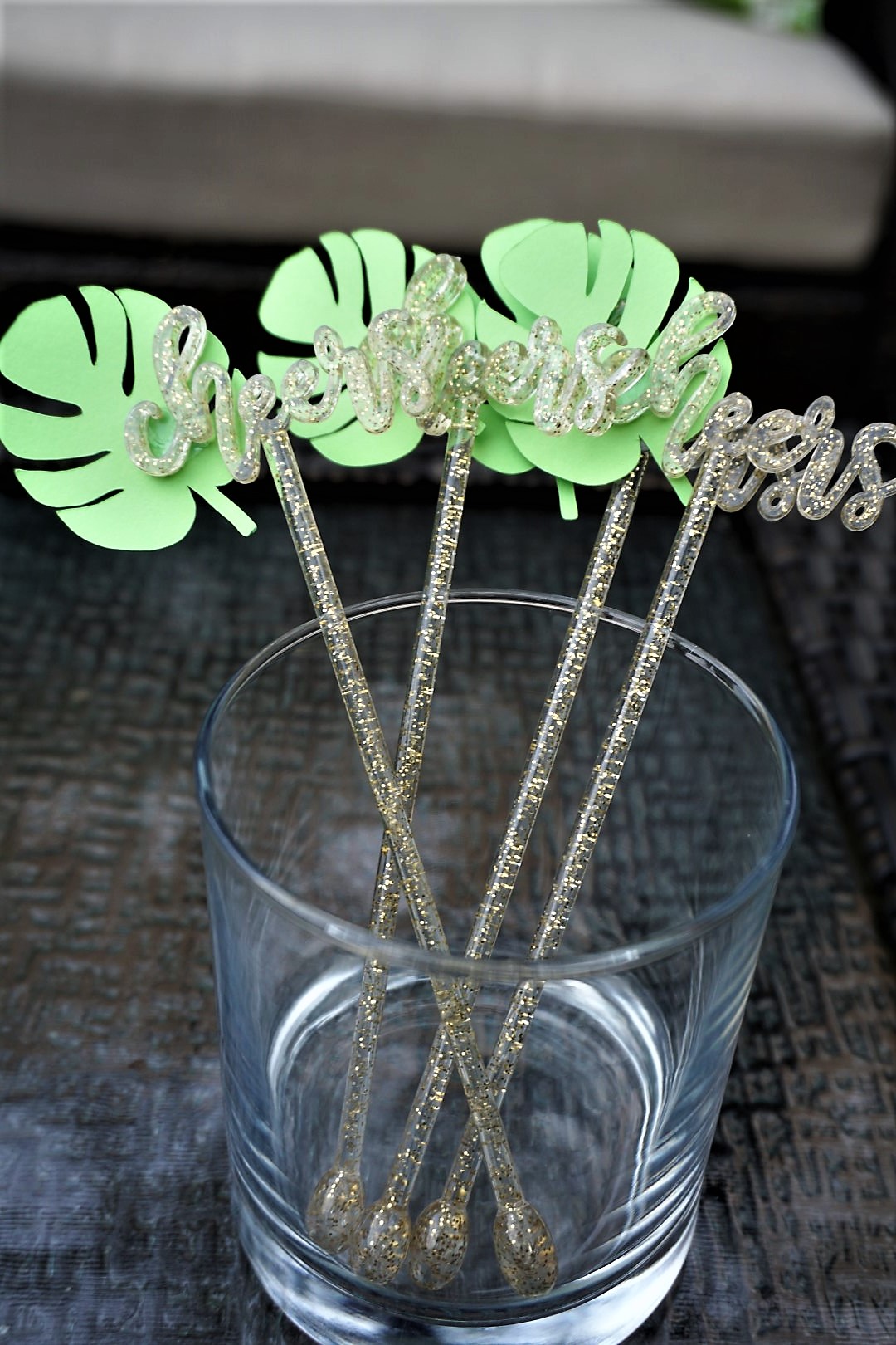  DIY tropical summer cocktail stirrers 