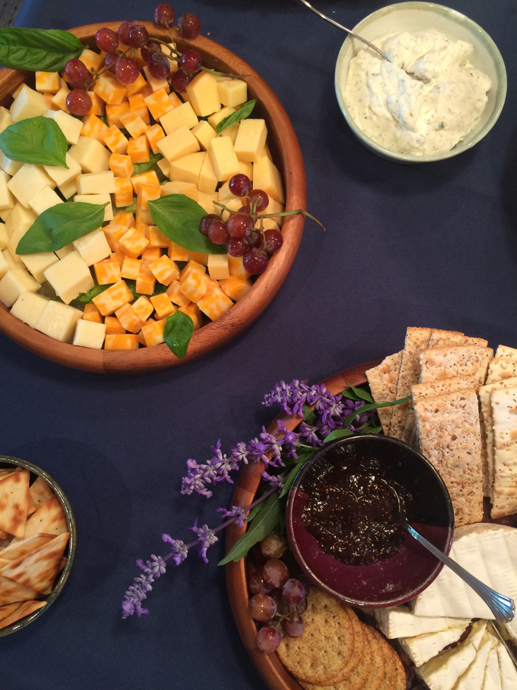  Cheese cubes are an easy menu item for a bridal shower. 