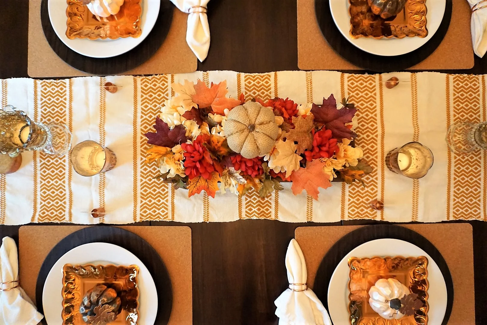 Dollar Store DIY: Fall Foliage Centerpiece + Tablescape Tips