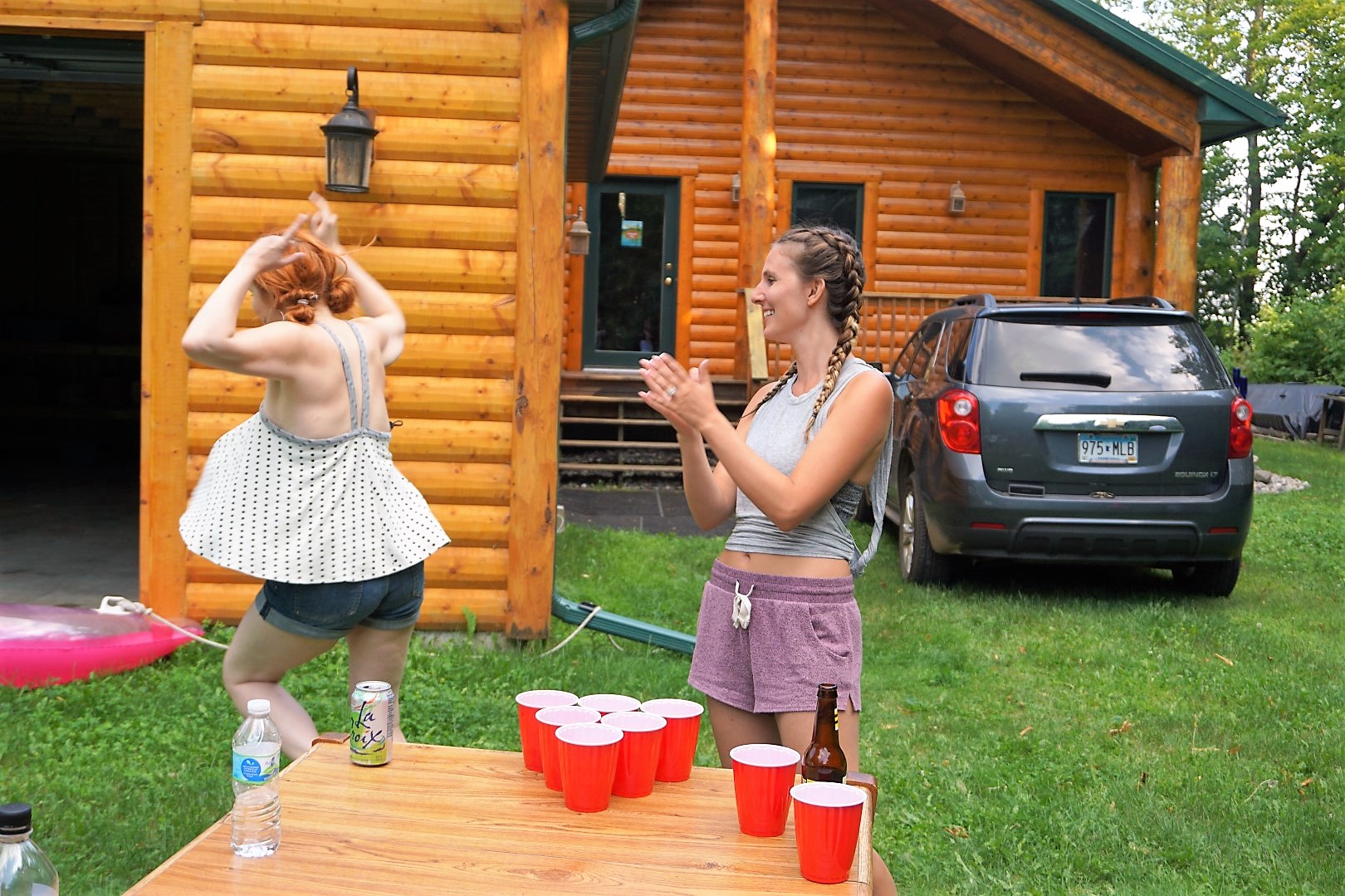  Lake bachelorette weekend complete with a beer pong tournament. 