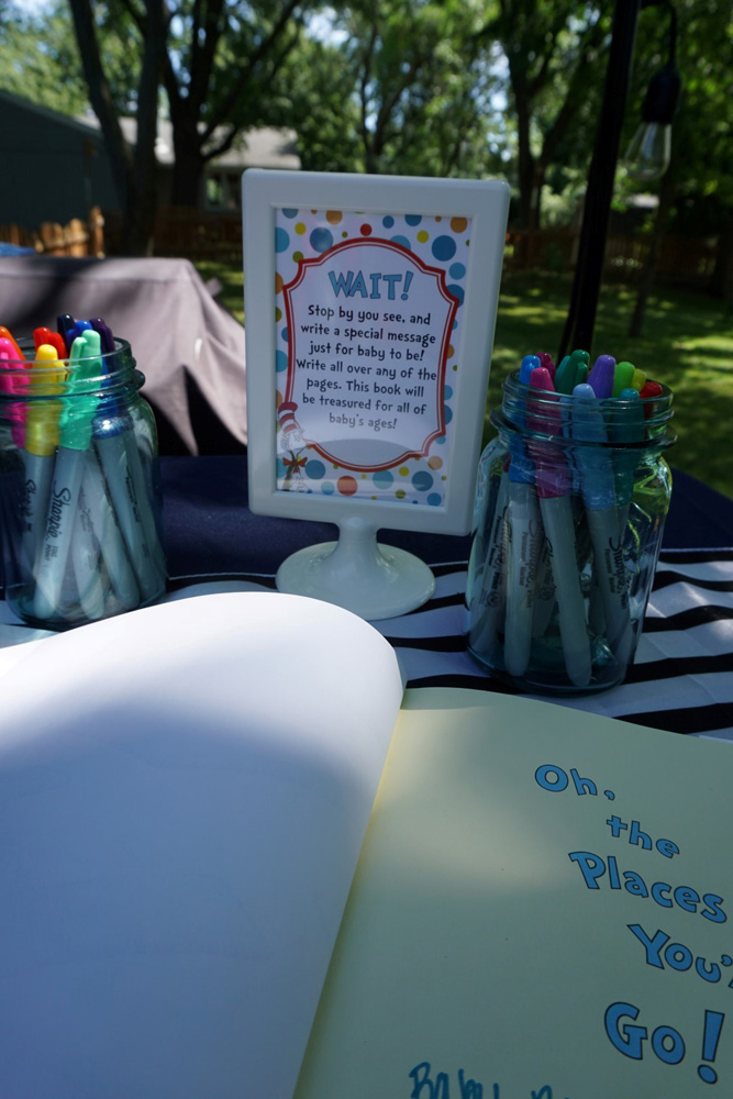 Dr. Suess themed guestbook idea