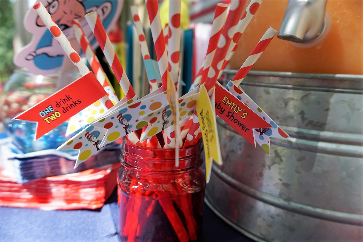  Dr. Seuss straw flags 