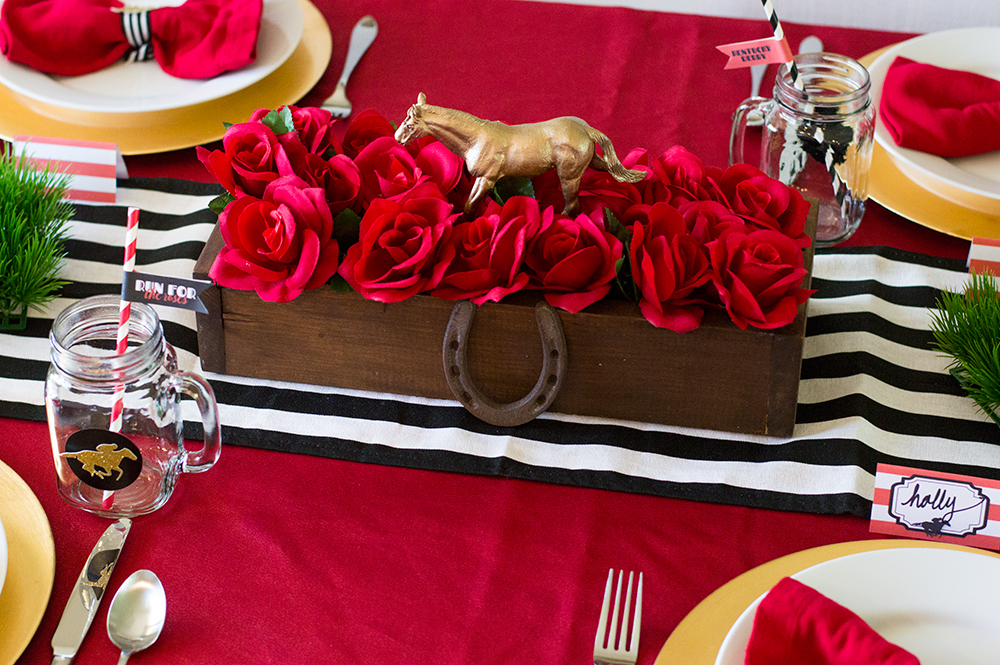  Kentucky Derby dinner party tablescape. 