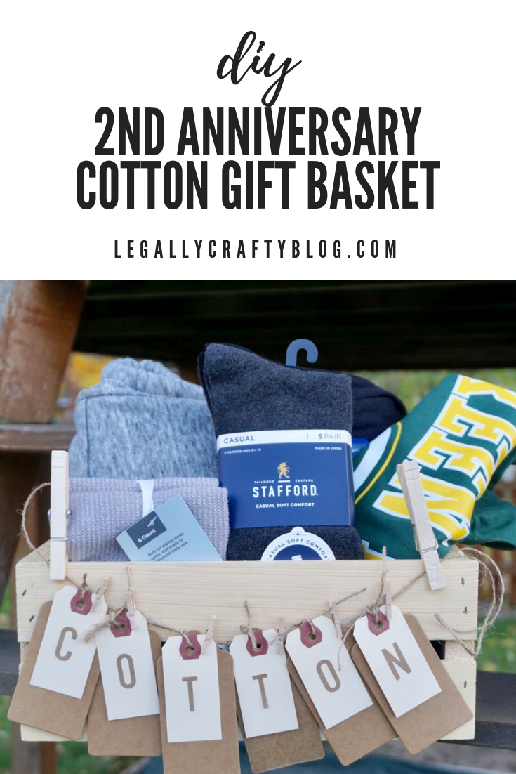 The Year Of Cotton A Diy 2nd Anniversary Gift Basket Legally Crafty Blog