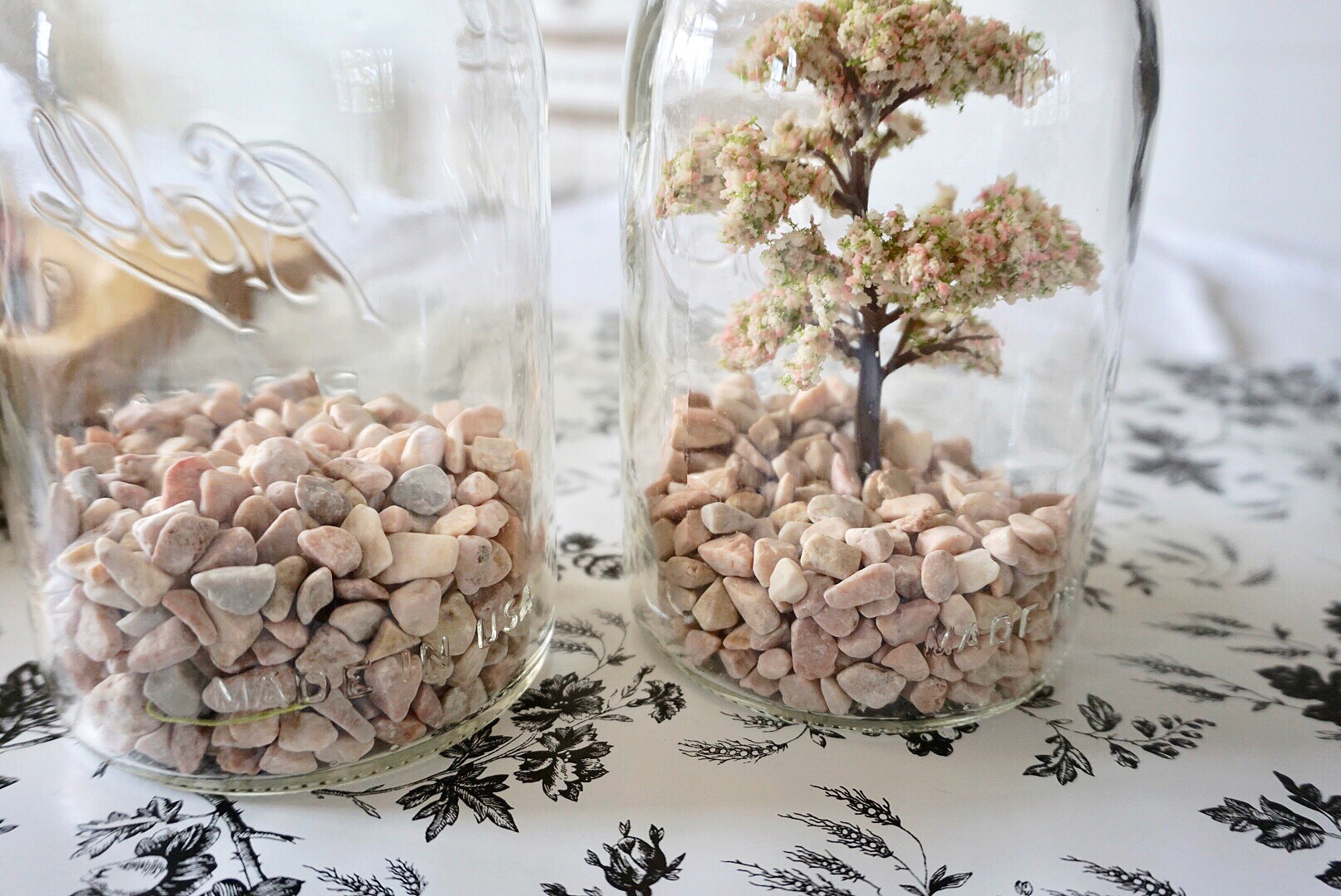 Rock in a Ball mason jar for DIY fairy garden