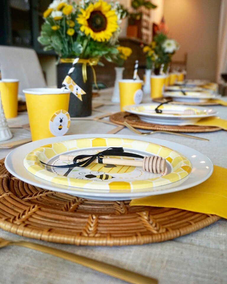 Bee Themed Party  Beehive Tablescape Inspiration