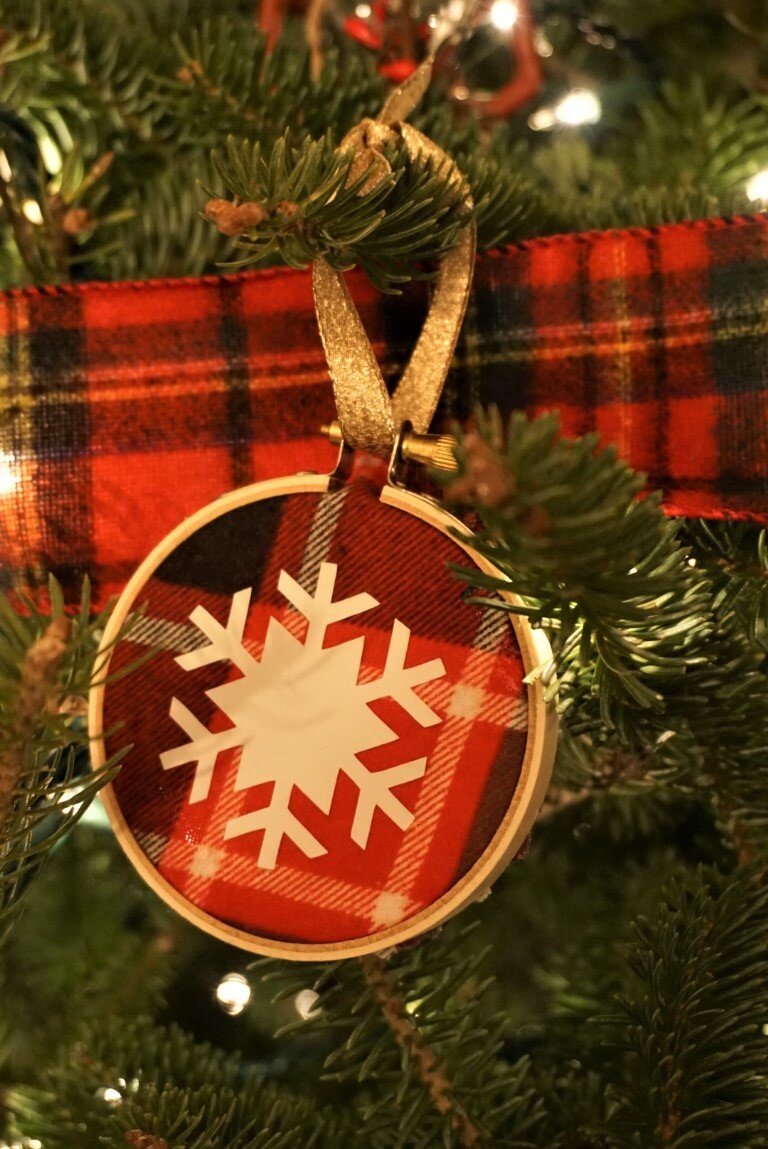 Plaid ornament