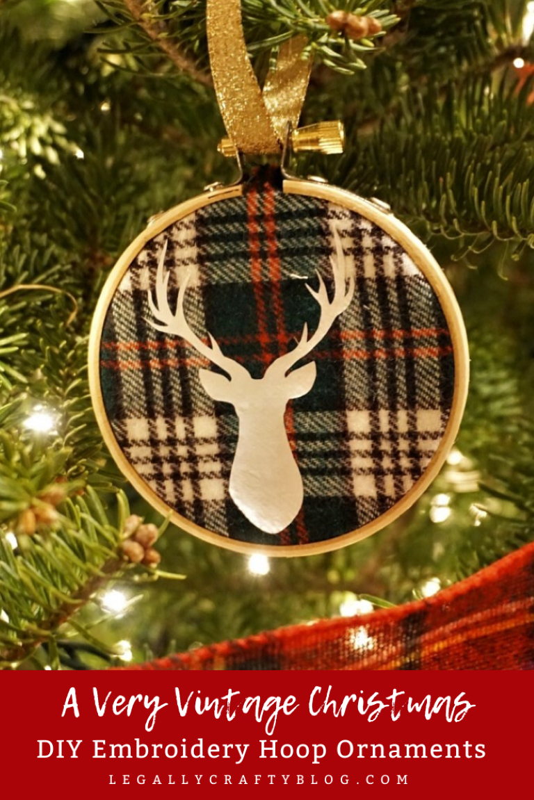 Buffalo Plaid Embroidery Hoop Ornaments - Keeping it Simple