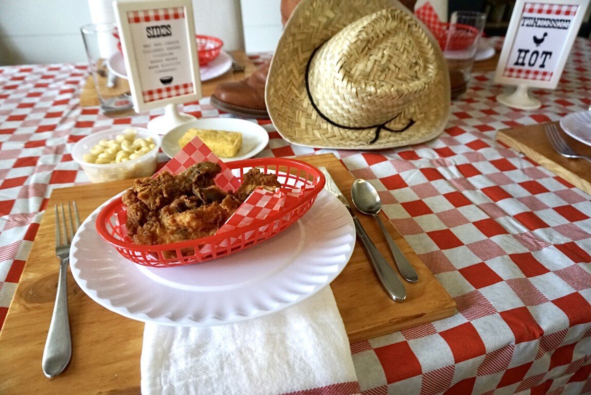  Fried chicken dinner for Nashville themed dinner 