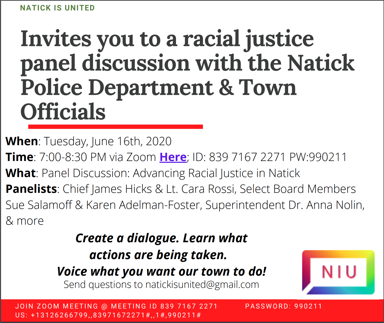 Advancing Racial Justice in Natick
