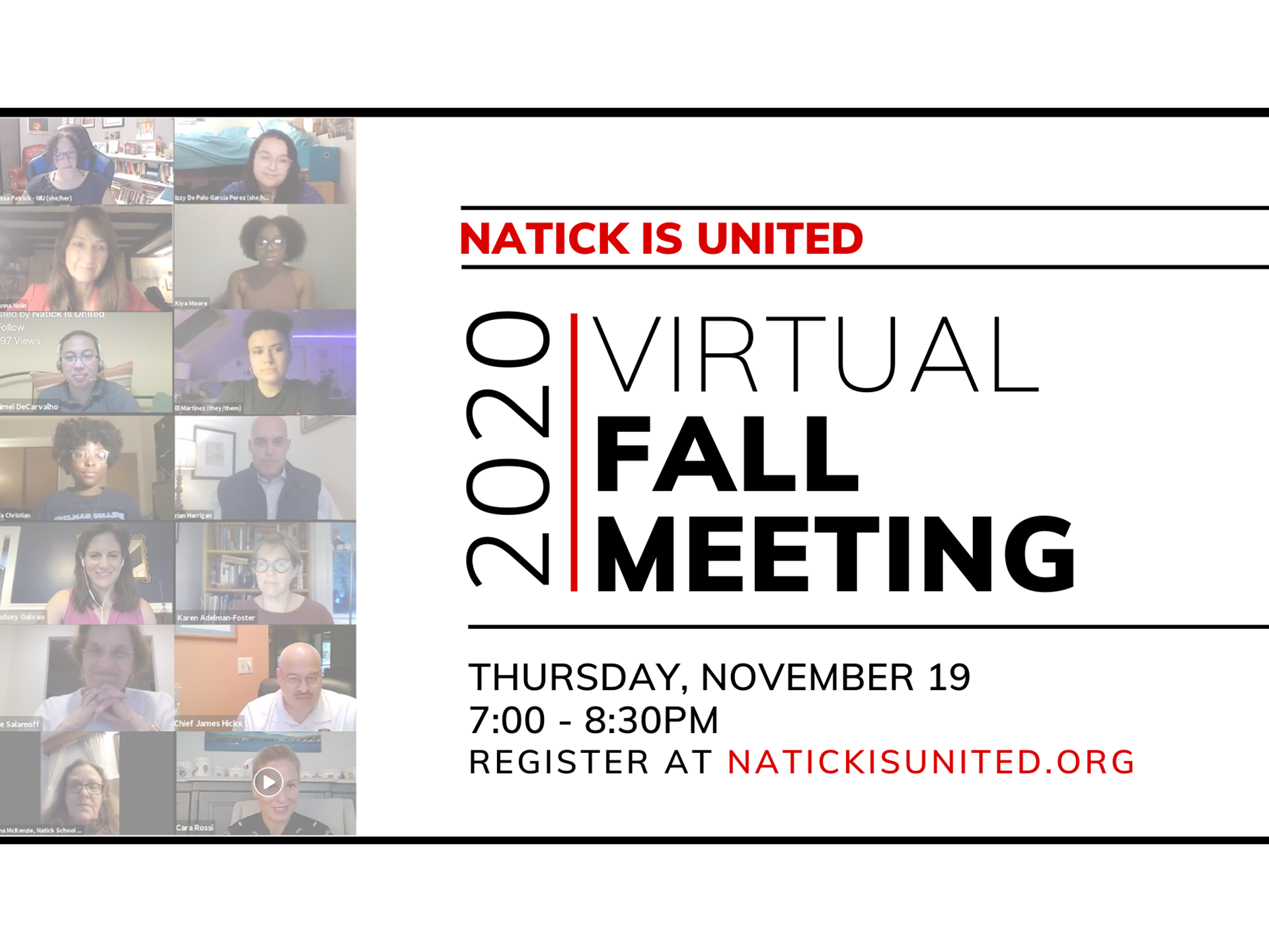Natick Is United Annual Fall Meeting
