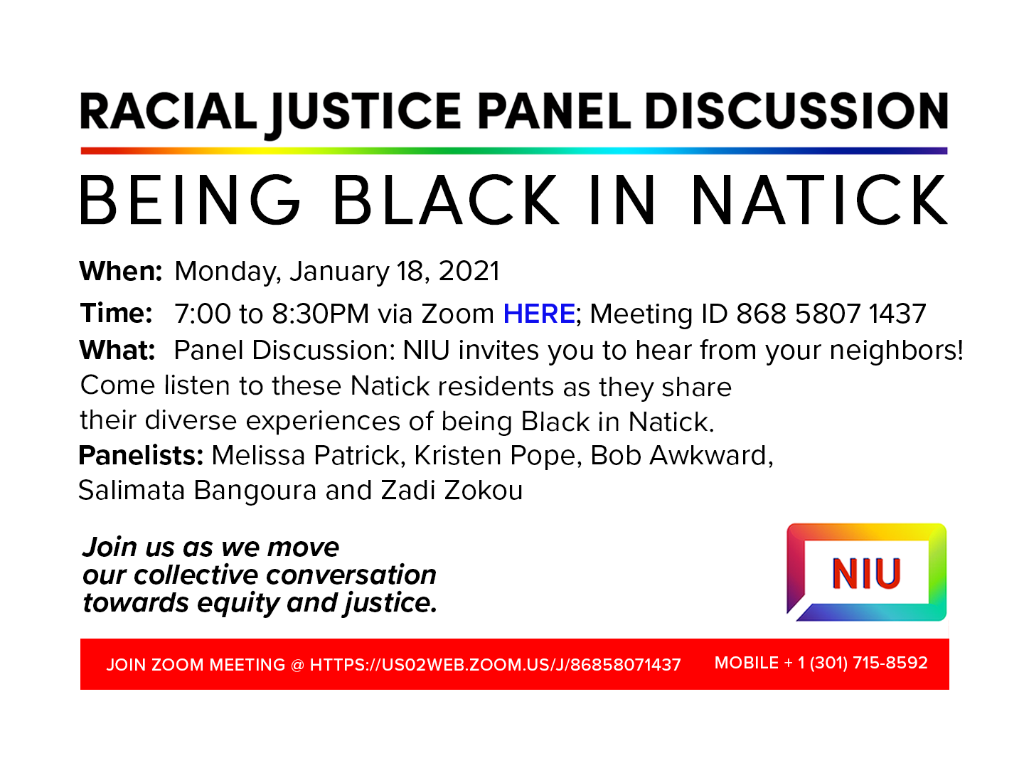 Being Black in Natick: Our Diverse Black Experiences