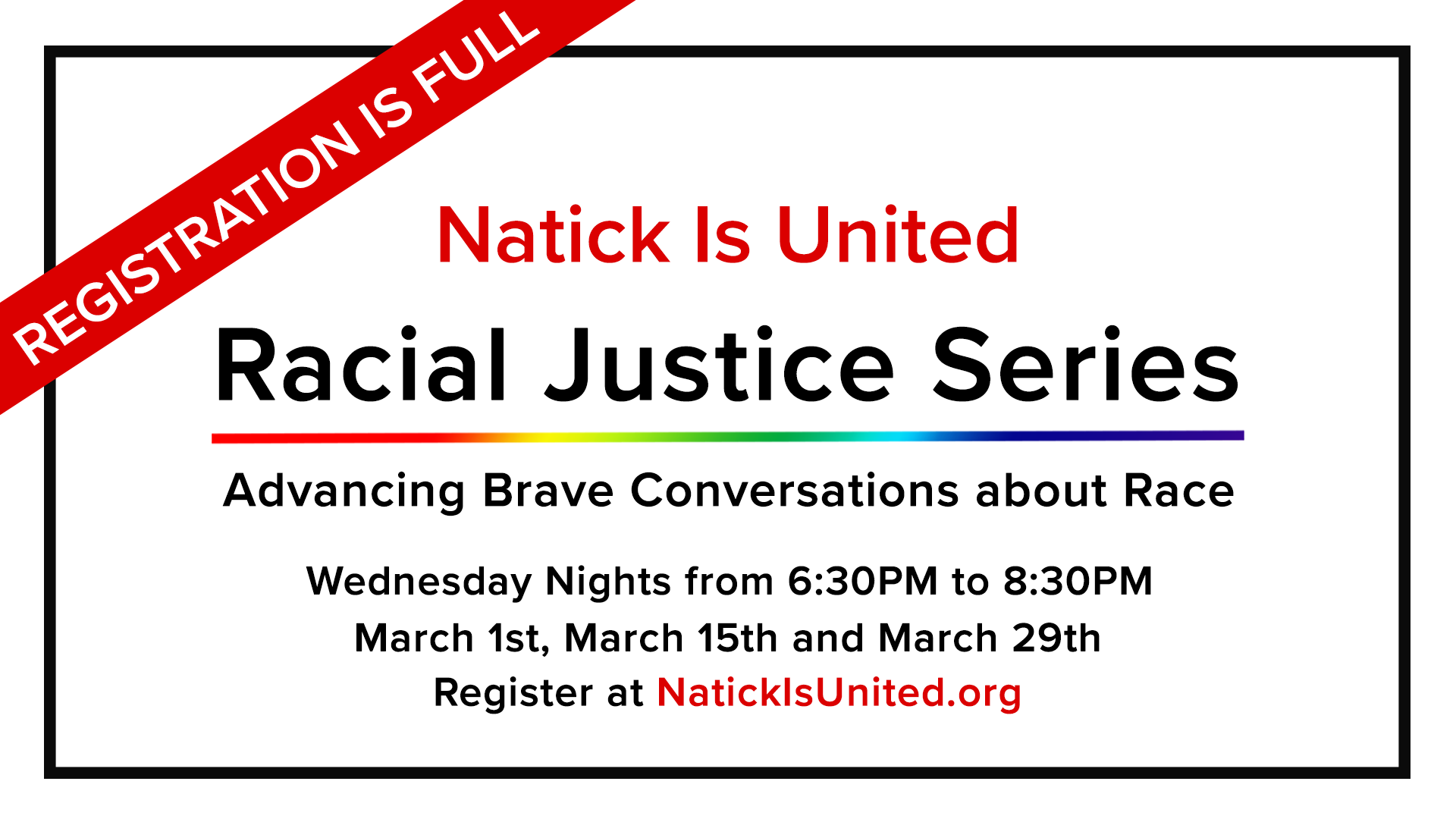 Racial Justice Series - 3 Night Program    