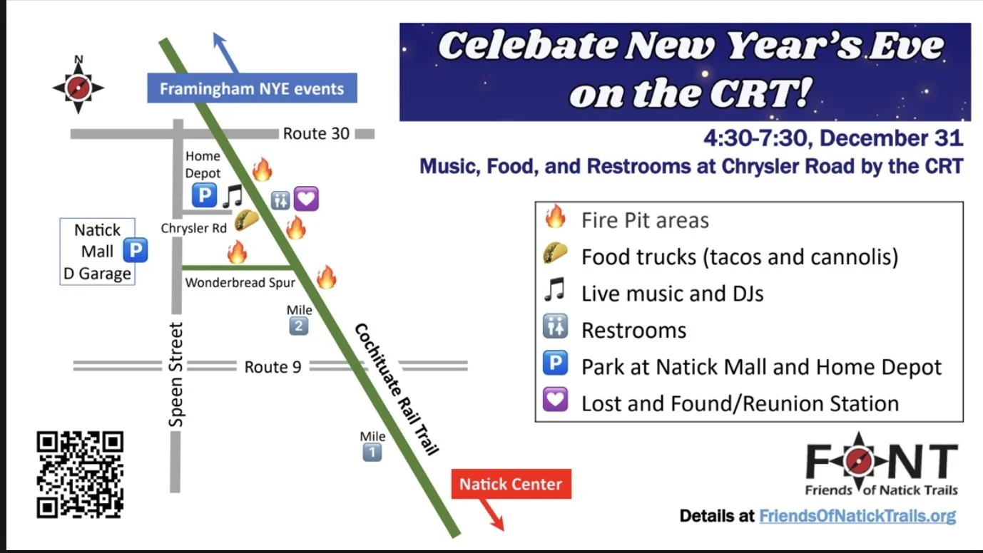 New Years Eve Cochitute Rail trail