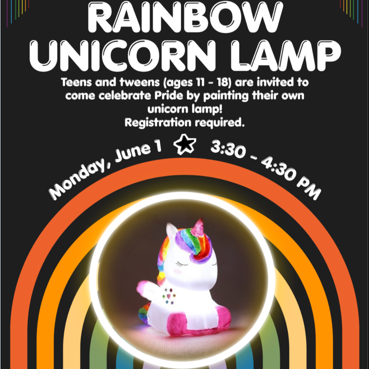 Pride Paint Your Own Unicorn Lamp