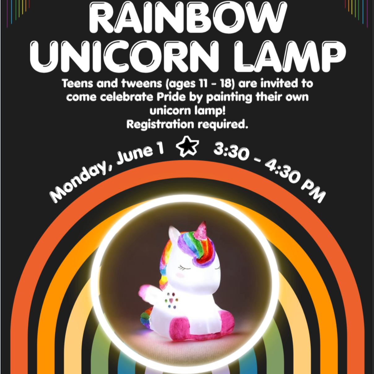 Pride Paint Your Own Unicorn Lamp