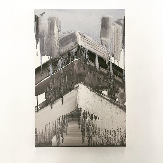 Another piece from my last show.. ! #painting #london #brutalistarchitecture #nationaltheatre
