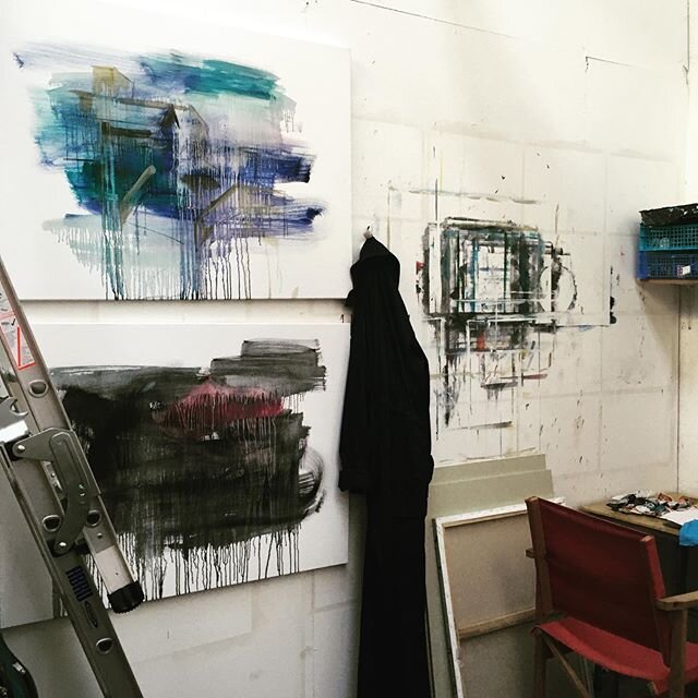 Soon to say goodbye to my studio @asc_studios loved having a studio again and sharing with two amazing artists @vickyfrazer and @hennessy_stephen but time for the next chapter.. #streathamhill #ascstudios #artists #studio #workinprogress
