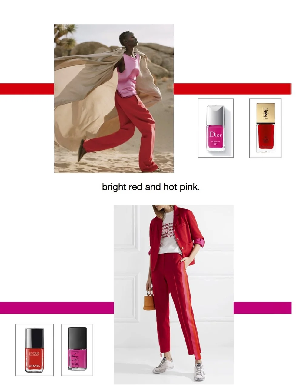 Sexy Spring/Summer: Bright Red with Hot Pink